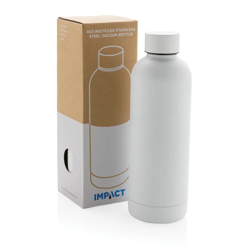 Impact Vakuumflasche aus RCS recyceltem Stainless-Steel - weiß