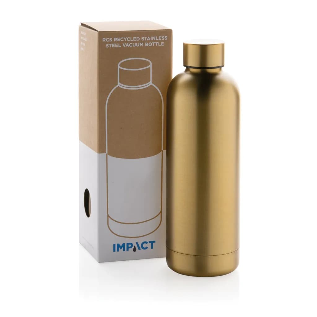 Impact Vakuumflasche aus RCS recyceltem Stainless-Steel - gold