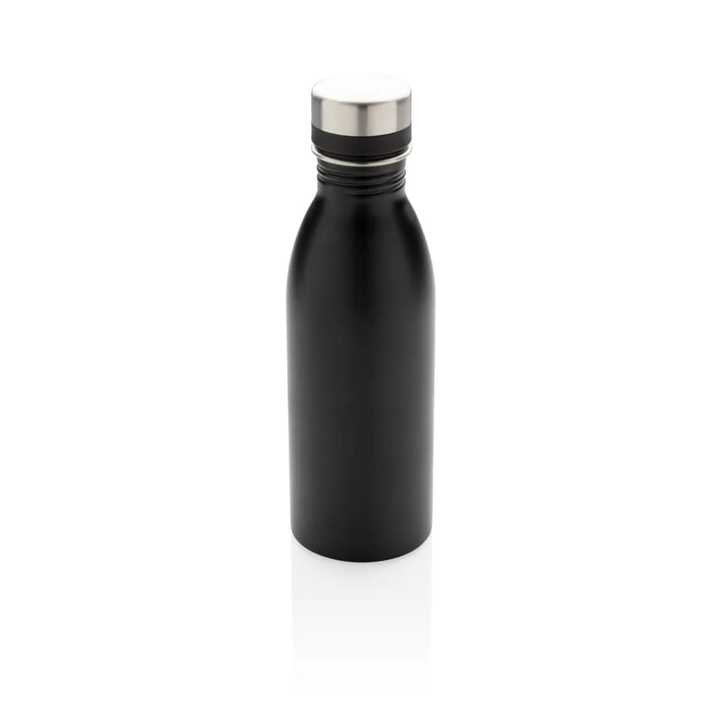 Deluxe Wasserflasche aus RCS recyceltem Stainless-Steel - schwarz