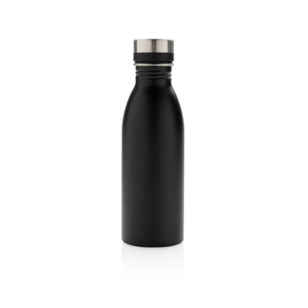 Deluxe Wasserflasche aus RCS recyceltem Stainless-Steel - schwarz