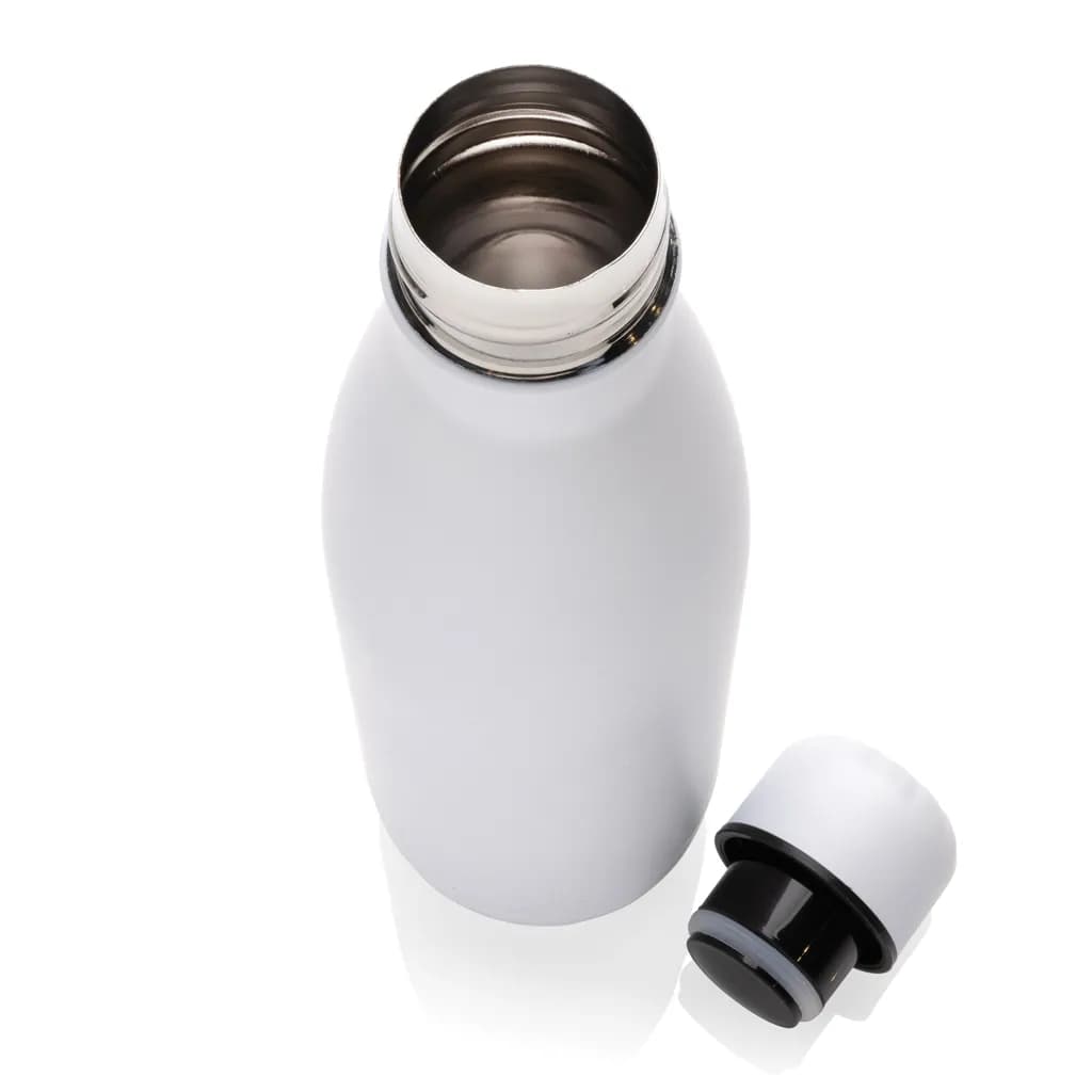 Eureka einwandige Wasserflasche aus RCS rec. Stainless-Steel - weiß