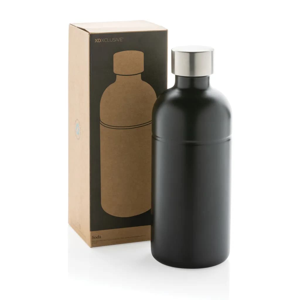 Soda Trinkflasche aus RCS-zertifiziertem Stainless-Steel - schwarz