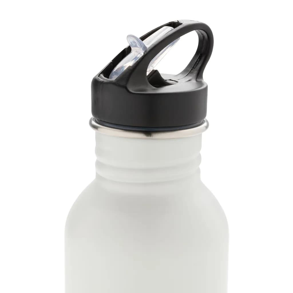 Deluxe Sportflasche aus Edelstahl - off white