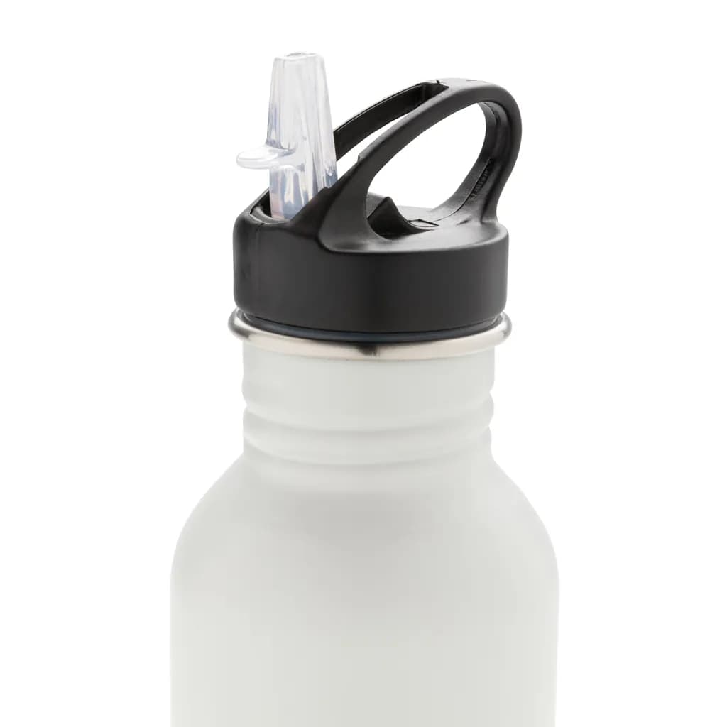 Deluxe Sportflasche aus Edelstahl - off white