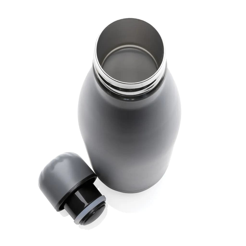 Einfarbige Vakuumisolierte Stainless Steel Flasche - grau