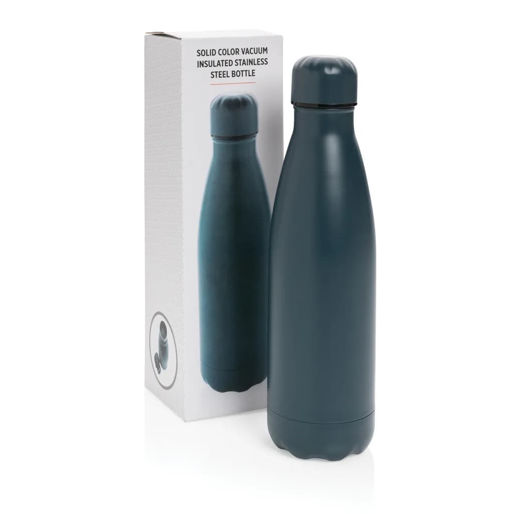 Einfarbige Vakuumisolierte Stainless Steel Flasche - blau