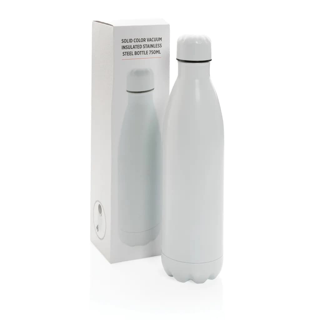 Solid Color Vakuum Stainless-Steel Flasche 750ml - weiß