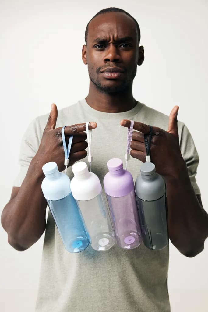 Impact auslaufsichere Wasserflasche aus RCS recyc. PET 600ml - lila