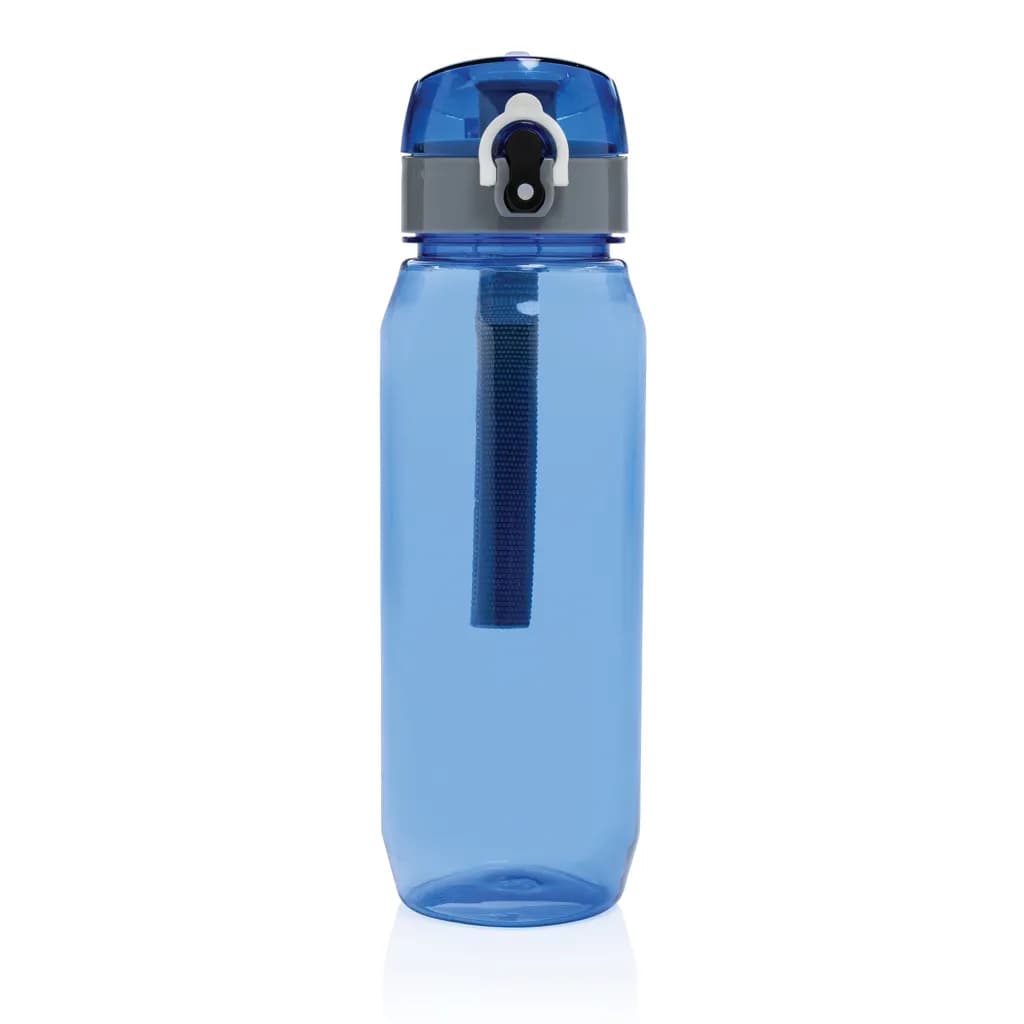 Yide verschließbare Wasserflasche aus RCS rec. PET, 800ml - blau