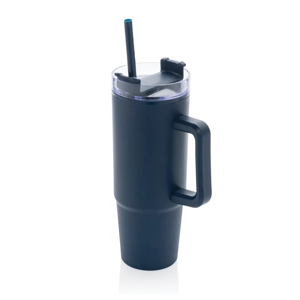 Tana Becher aus RCS recyceltem Kunststoff mit Griff 750ml - navy blau