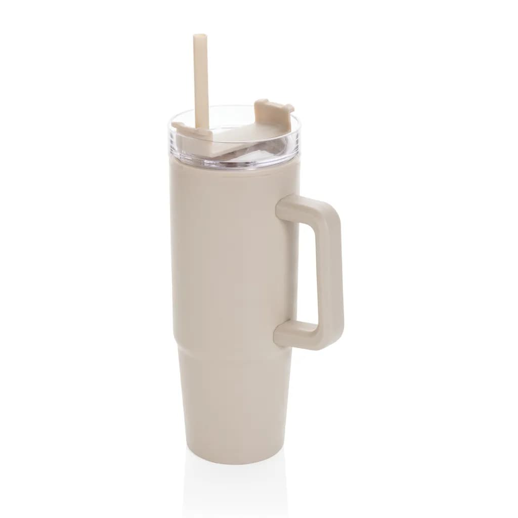 Tana Becher aus RCS recyceltem Kunststoff mit Griff 750ml - beige