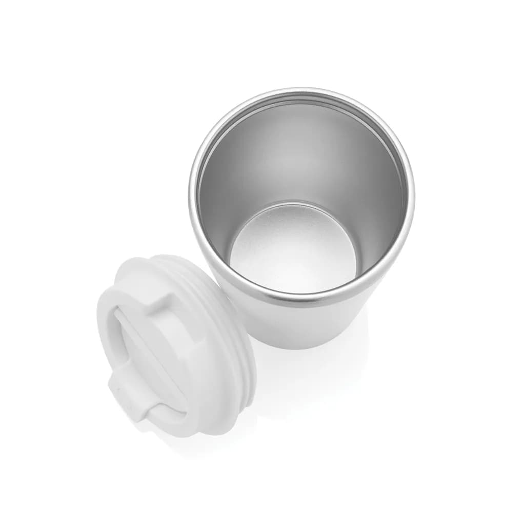 Java 350ml doppelwandiger Becher aus RCS recyceltem PP - weiß