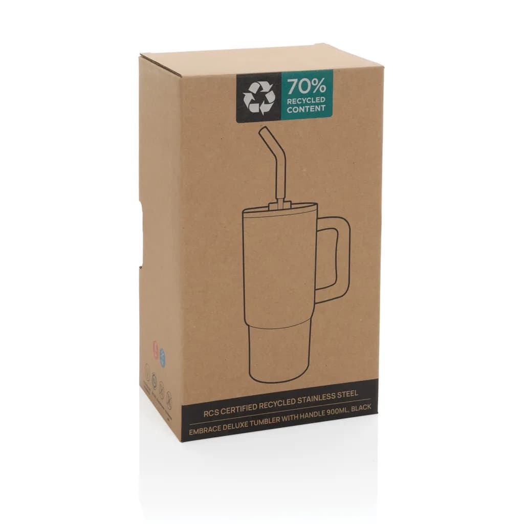 Embrace Deluxe Becher aus RCS recyceltem Edelstahl 900ml - weiß
