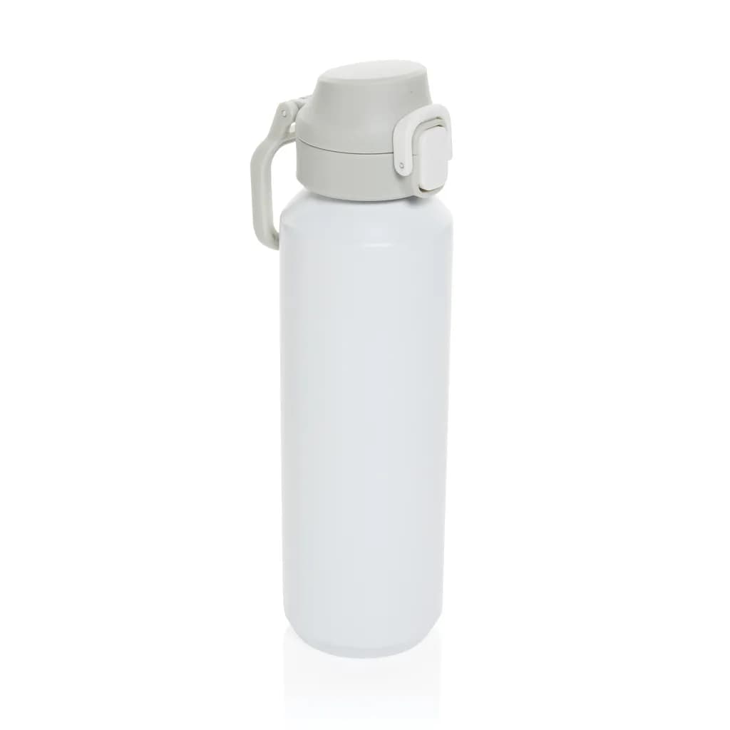 Via RCS Re-Steel Sportflasche mit Verschluss, 600ml - weiß