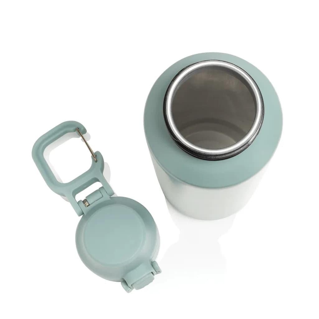 Via RCS Re-Steel Sportflasche mit Verschluss, 600ml - grün