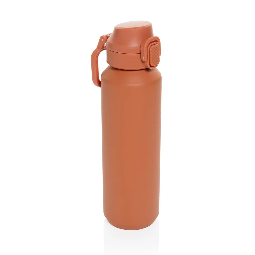 Via RCS Re-Steel Sportflasche mit Verschluss, 600ml - orange