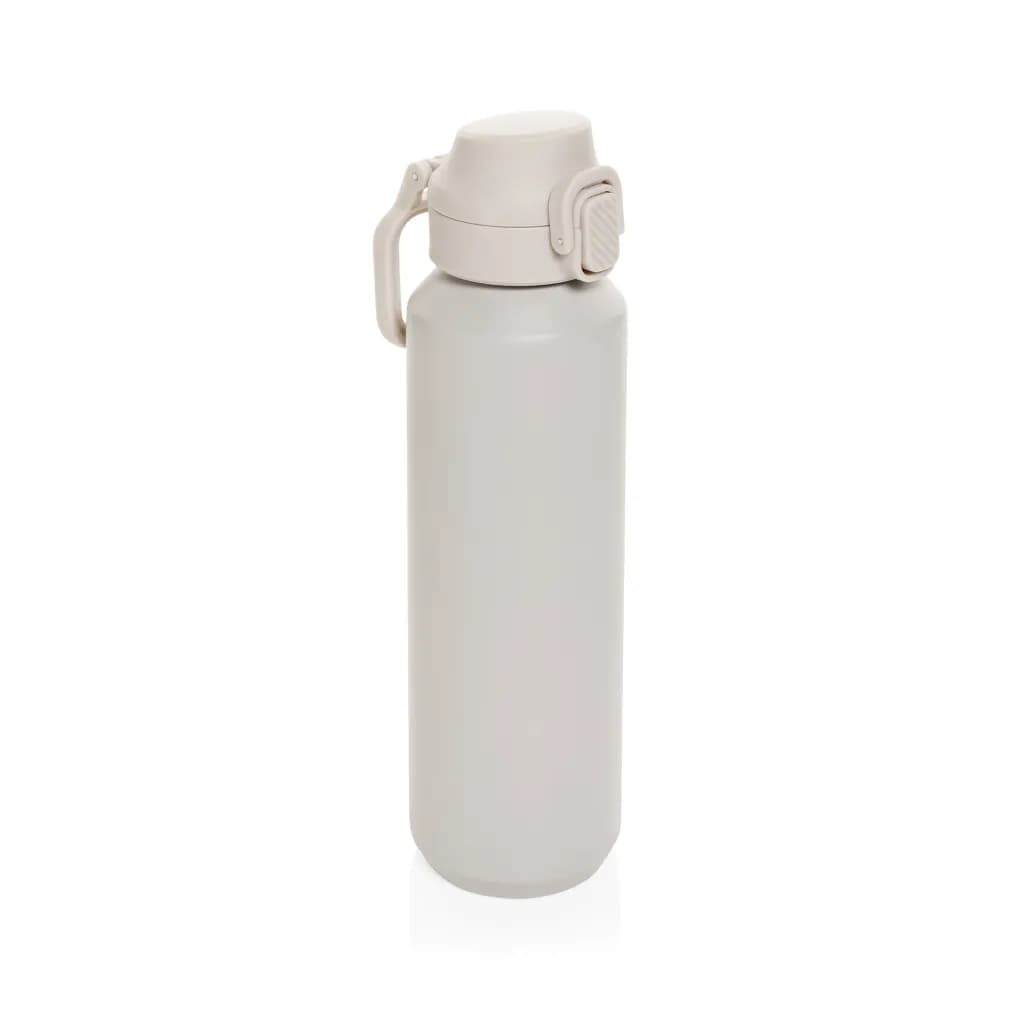 Via RCS Re-Steel Sportflasche mit Verschluss, 600ml - beige