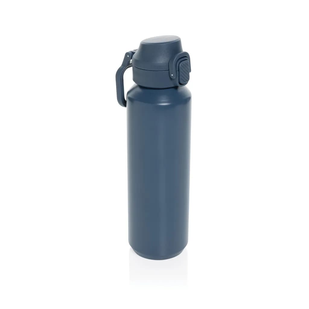Via RCS Re-Steel Sportflasche mit Verschluss, 600ml - navy blau