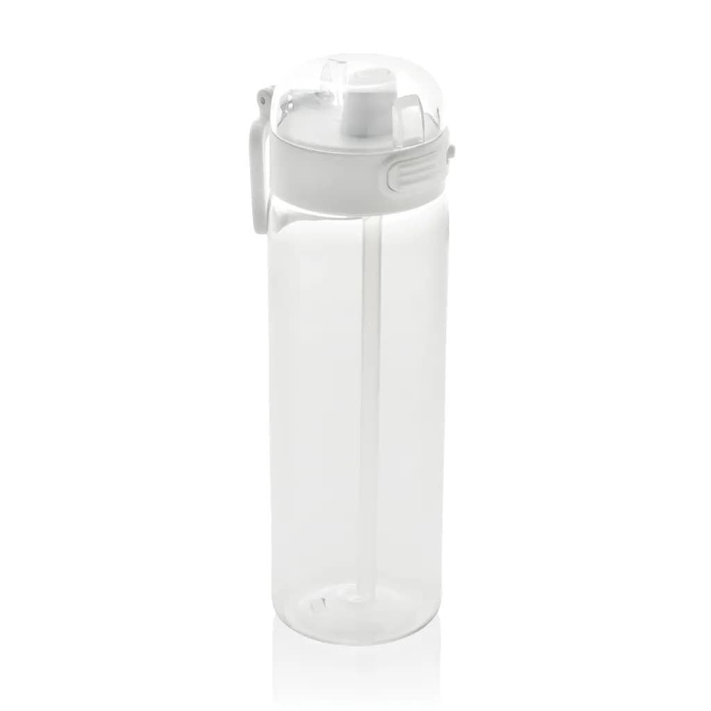 SipnLock RCS rPET auslaufsichere Sport-Trinkflasche 800ml - weiß