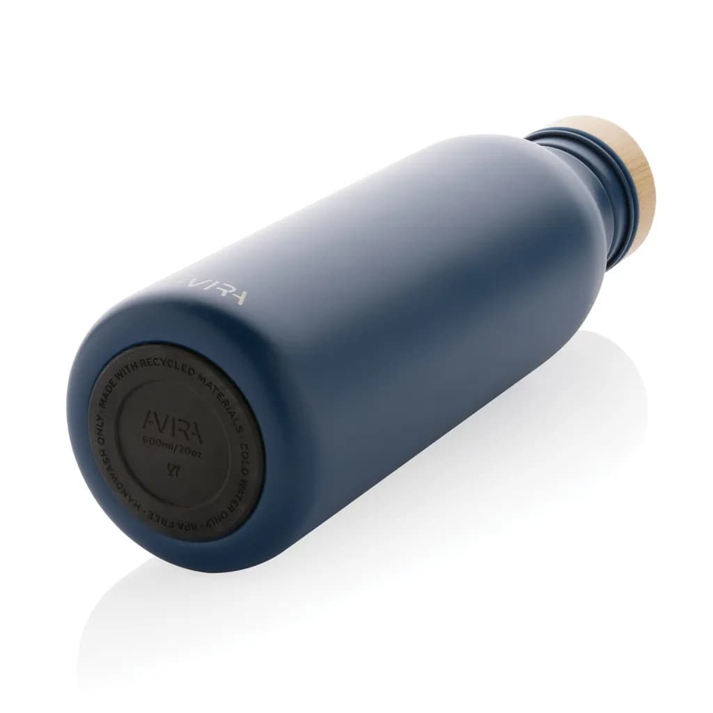 Avira Alcor 600ml Wasserflasche aus RCS rec. Stainless-Steel - navy blau