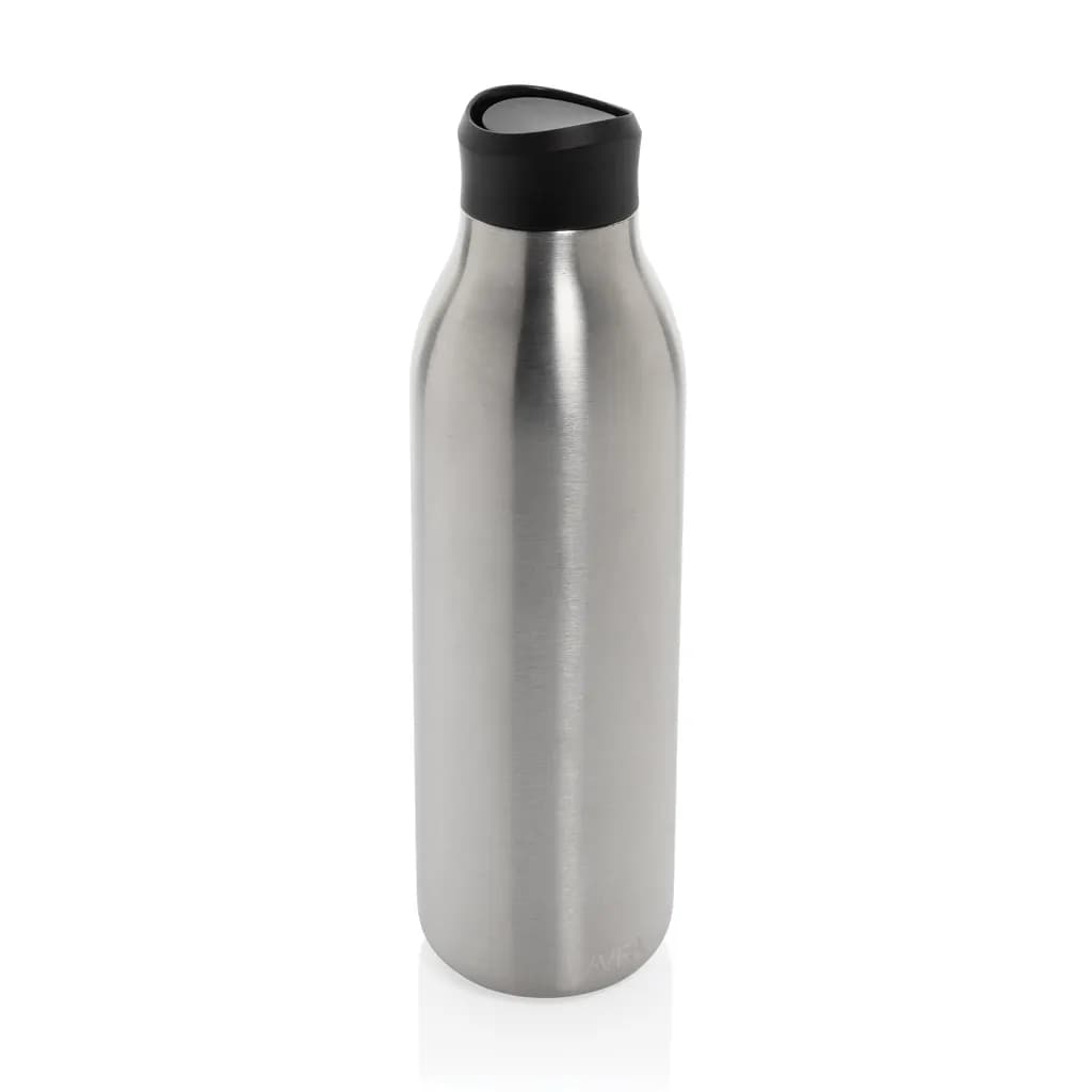 Avira Alok 360 Klick-Wasserflasche aus RCS rec. Stahl, 600ml - silber