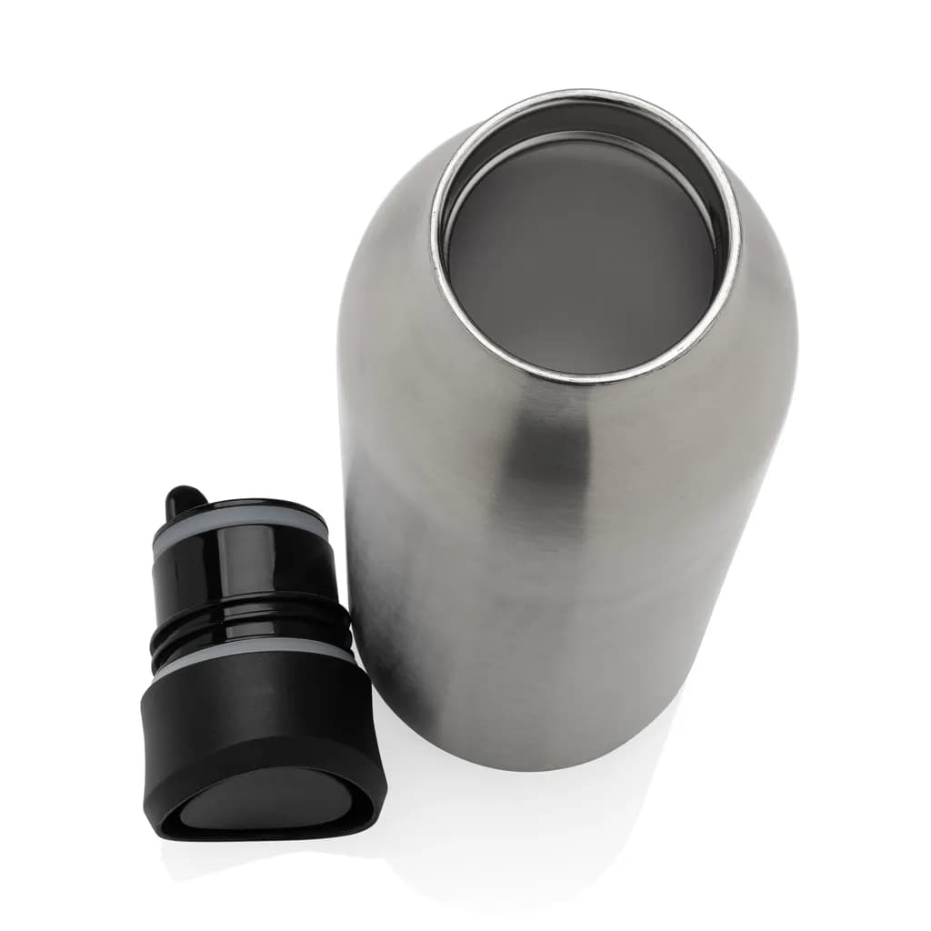 Avira Alok 360 Klick-Wasserflasche aus RCS rec. Stahl, 600ml - silber