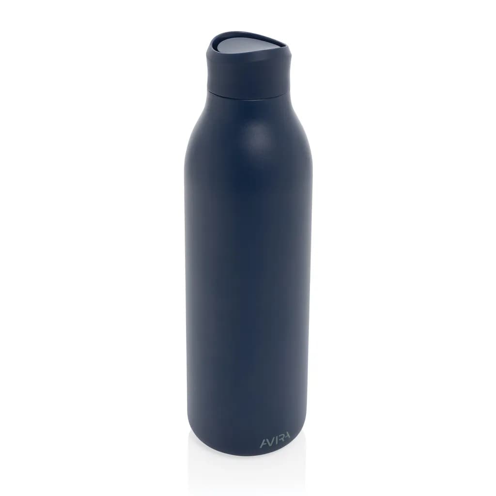 Avira Alok 360 Klick-Wasserflasche aus RCS rec. Stahl, 600ml - navy blau