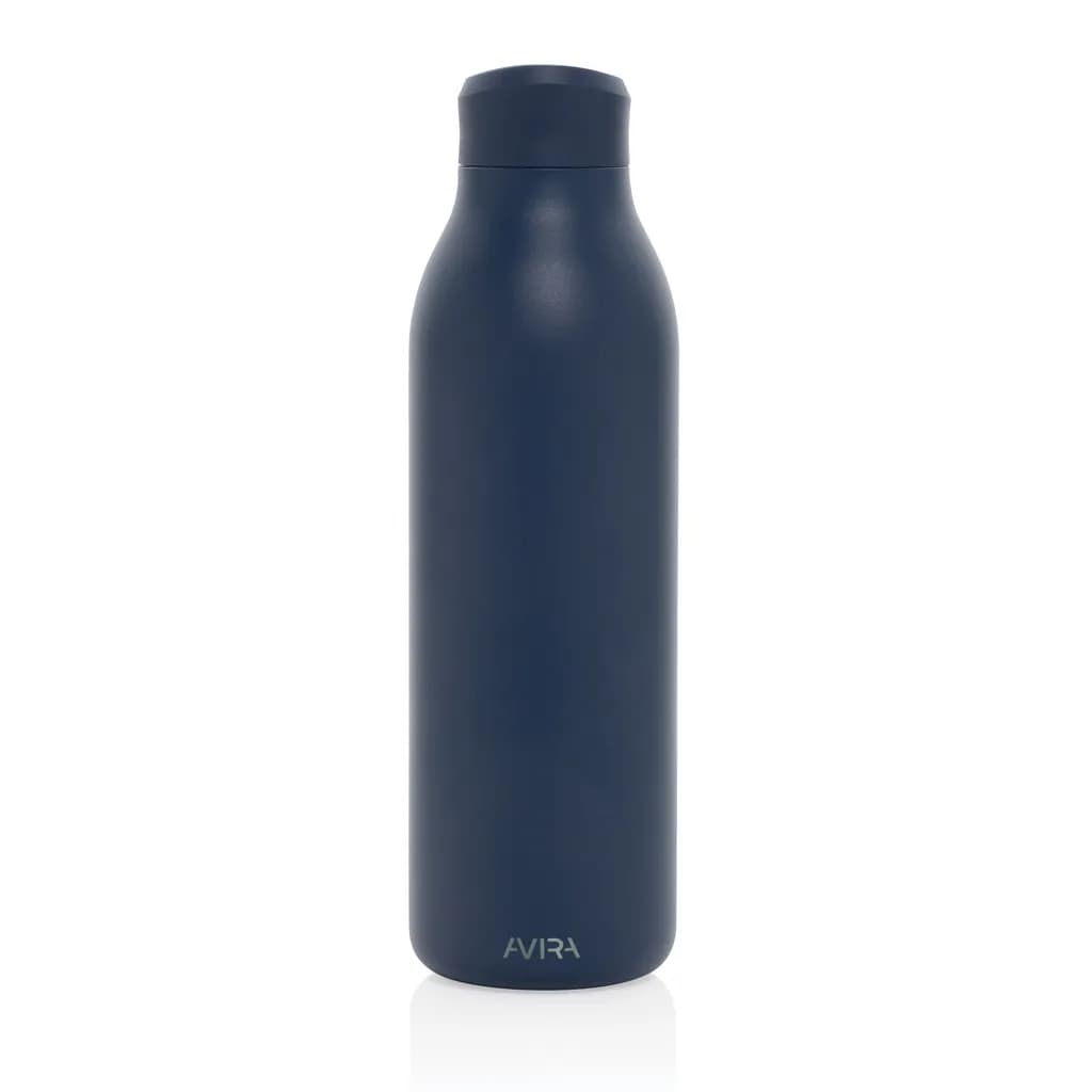 Avira Alok 360 Klick-Wasserflasche aus RCS rec. Stahl, 600ml - navy blau