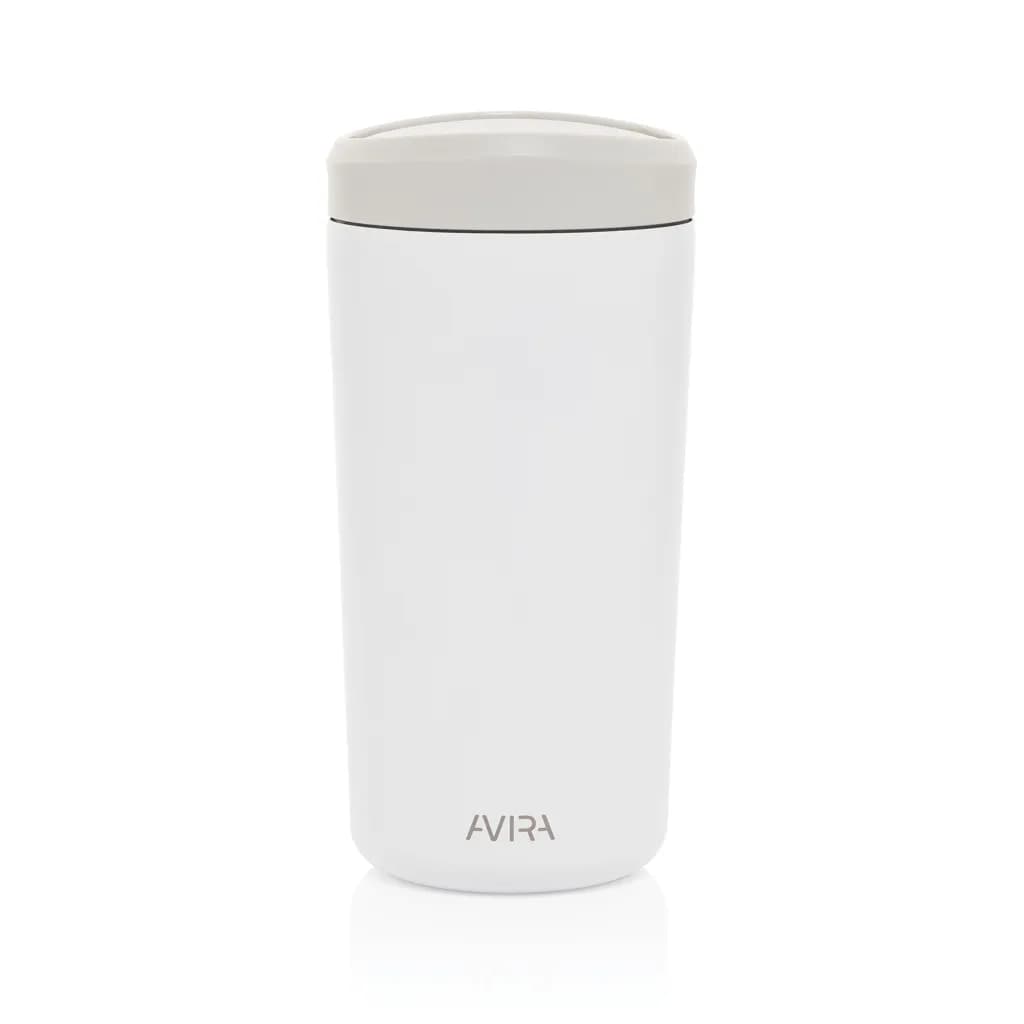 Avira Alix Klickbecher aus RCS rec. Stahl 400ml - weiß
