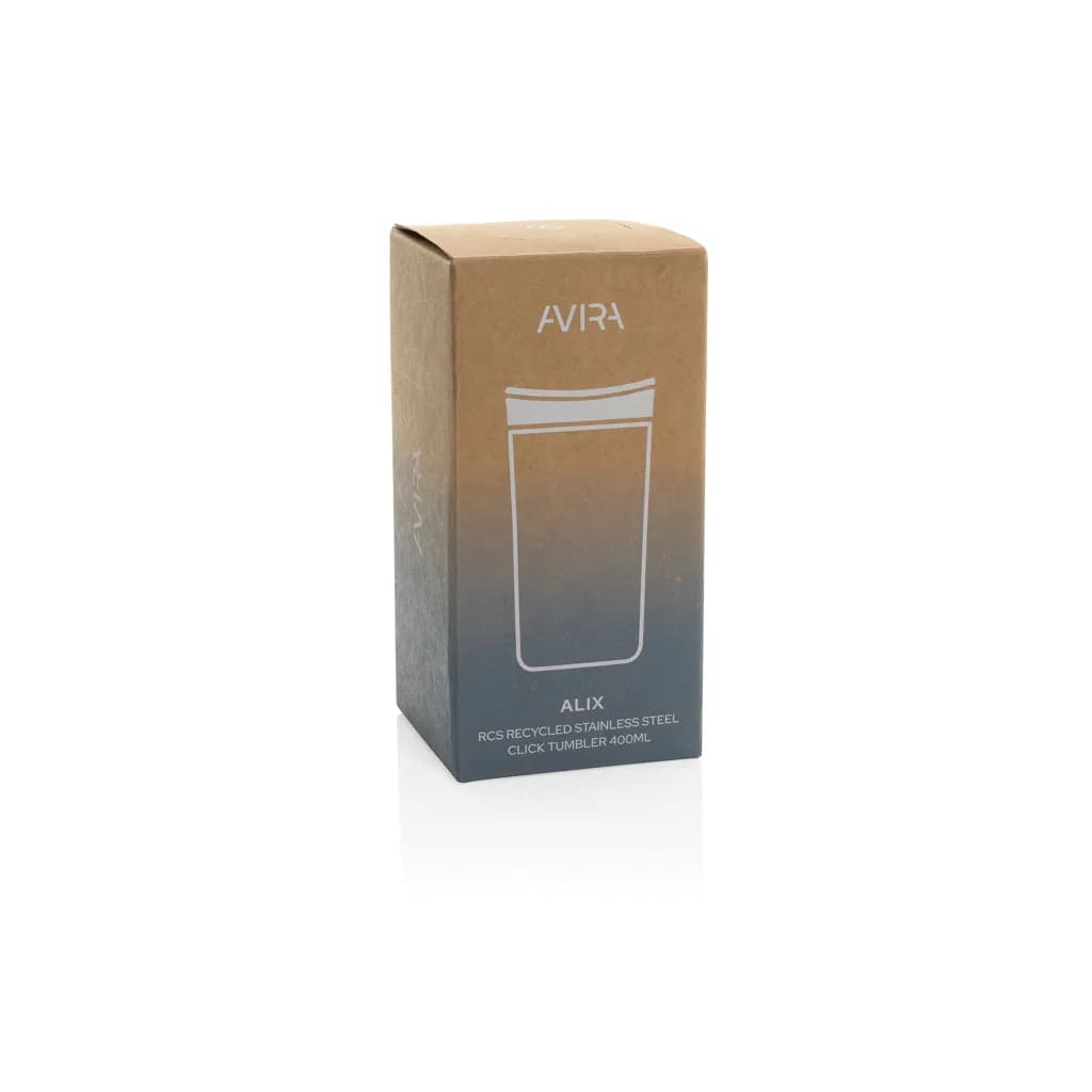 Avira Alix Klickbecher aus RCS rec. Stahl 400ml - navy blau