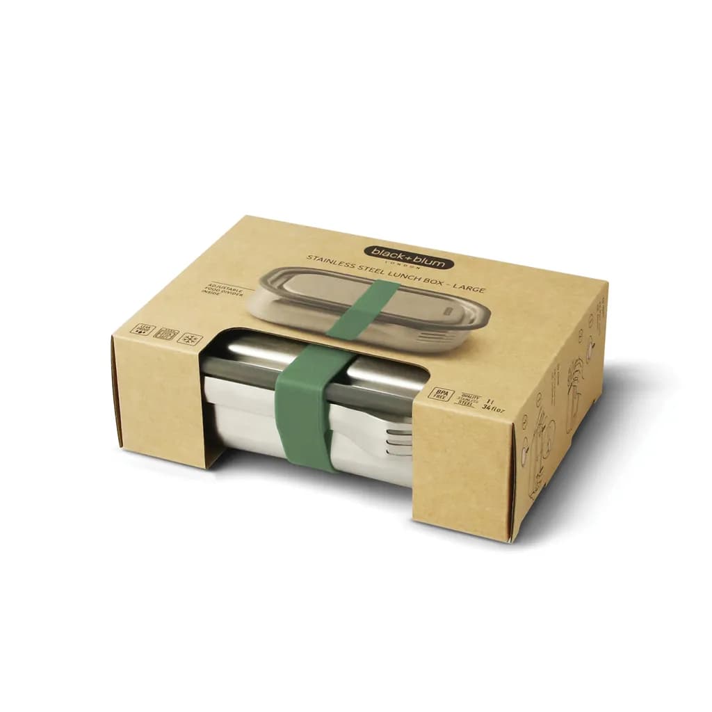 Black+Blum Stainless Steel Lunch Box groß - Olivgrün