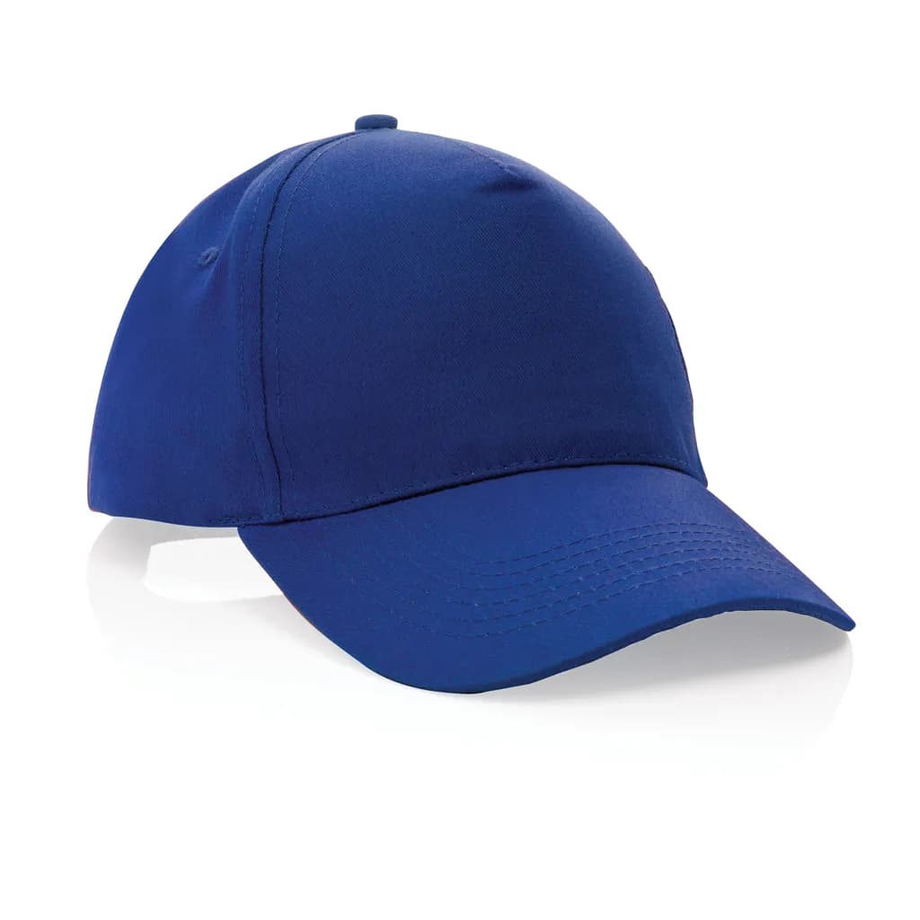 Impact 5 Panel Kappe aus 190gr rCotton mit AWARE™ Tracer - blau