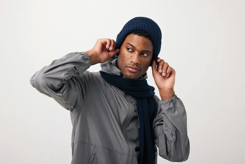 Impact AWARE™ Polylana® doppelt gestrickte Mütze - navy blau