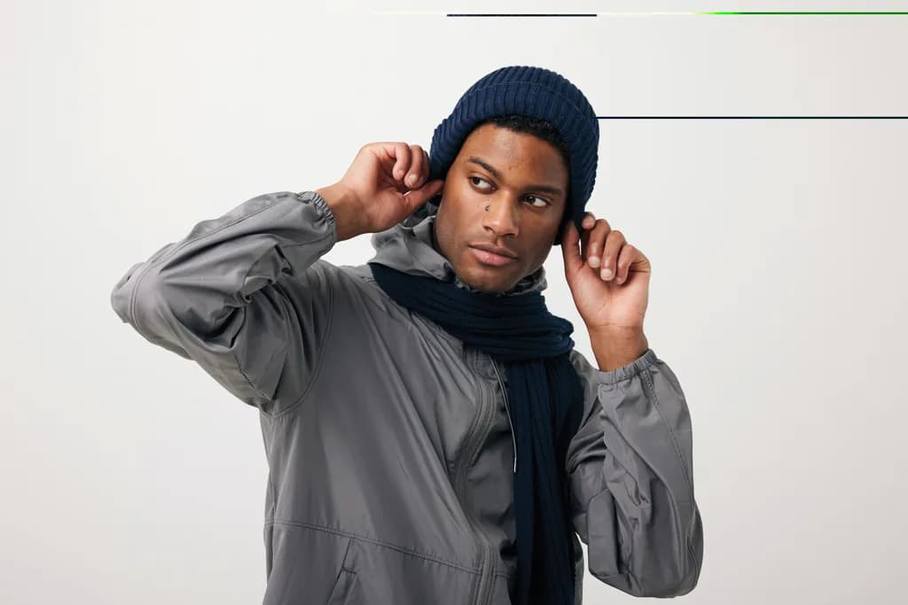 Impact AWARE™ Polylana® Strickschal 180x25cm - navy blau