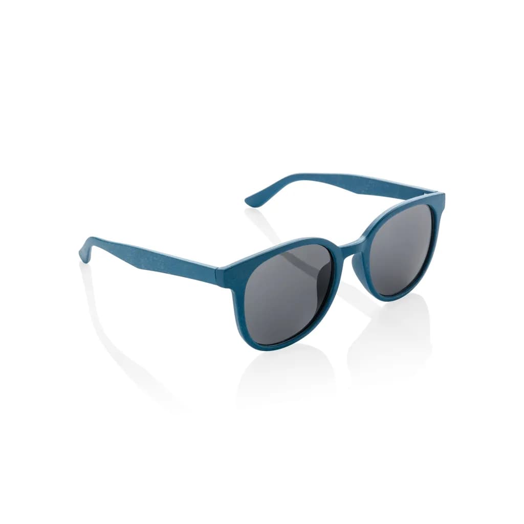 Weizenstroh Sonnenbrille - blau