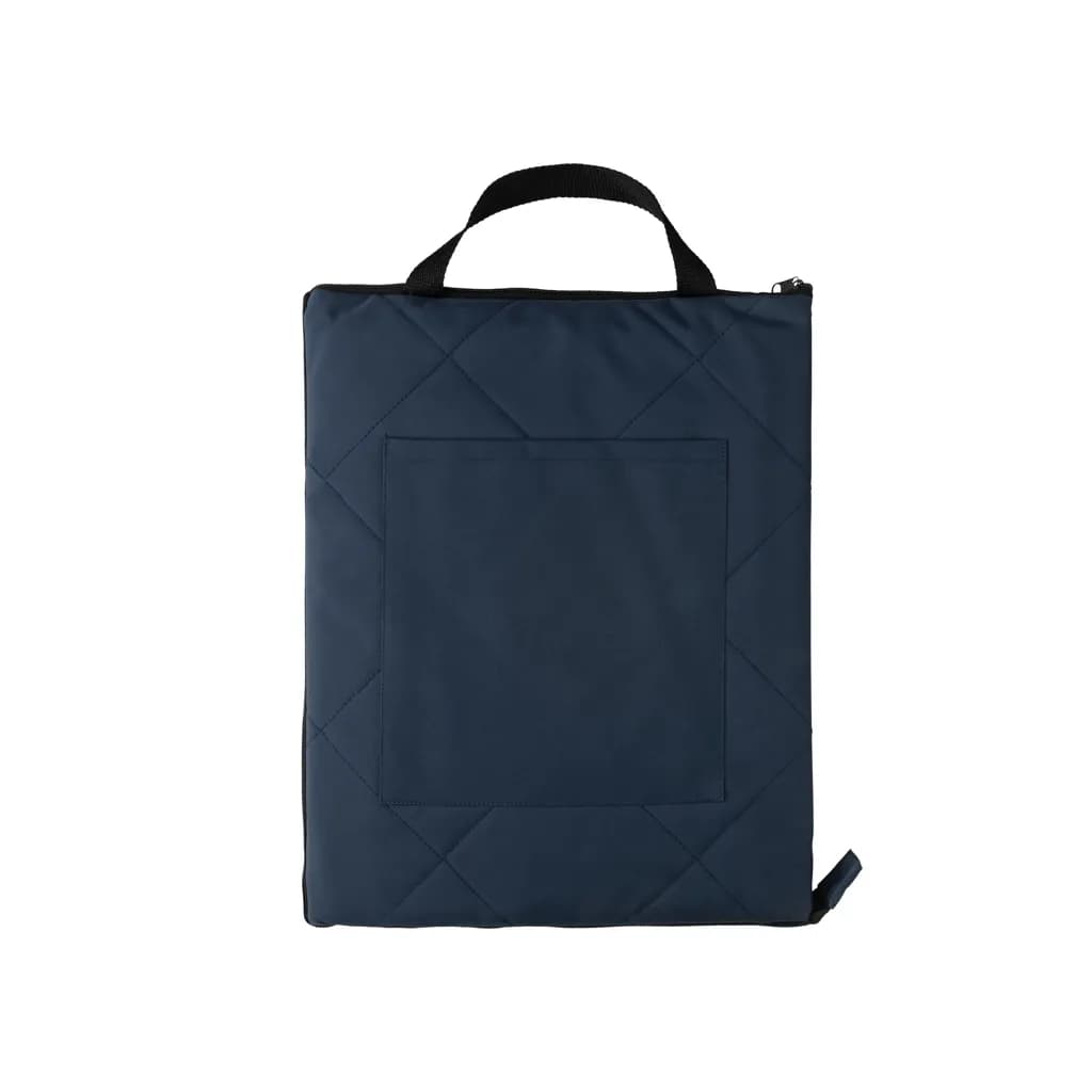Impact Aware™ RPET faltbare, gesteppte Picknickdecke - navy blau