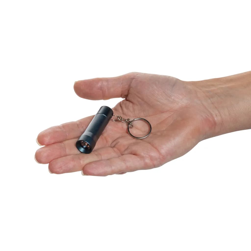 Flash Schlüsselanhänger-Taschenlampe aus RCS rec. Aluminium - blau