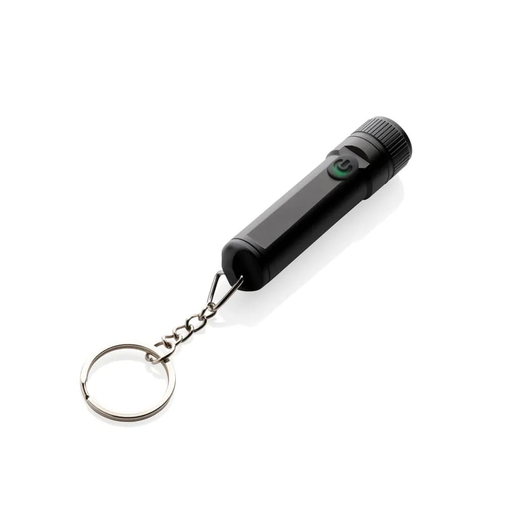 Gear X wiederaufladbare ultrahelle Key-Chain Taschenlampe - schwarz