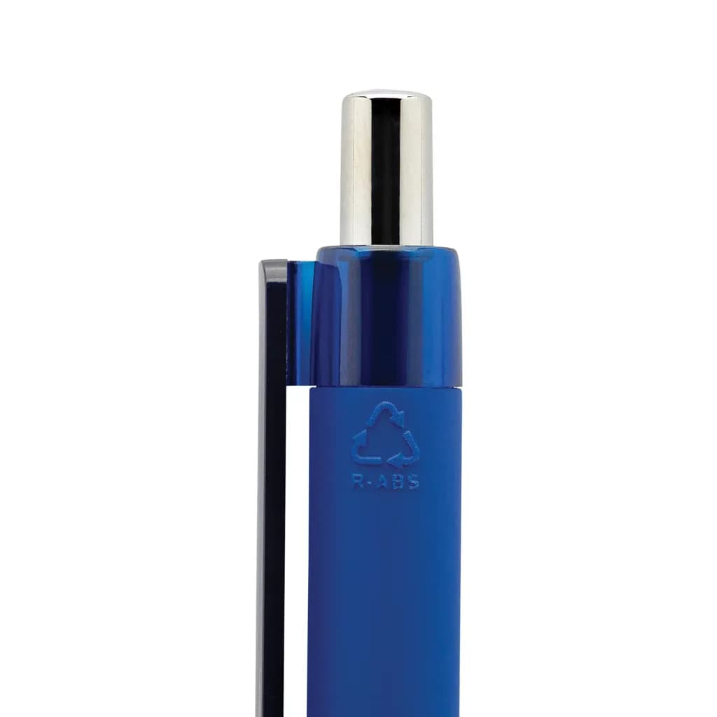 X8 Stift mit Smooth-Touch aus RCS recyceltem ABS - navy blau