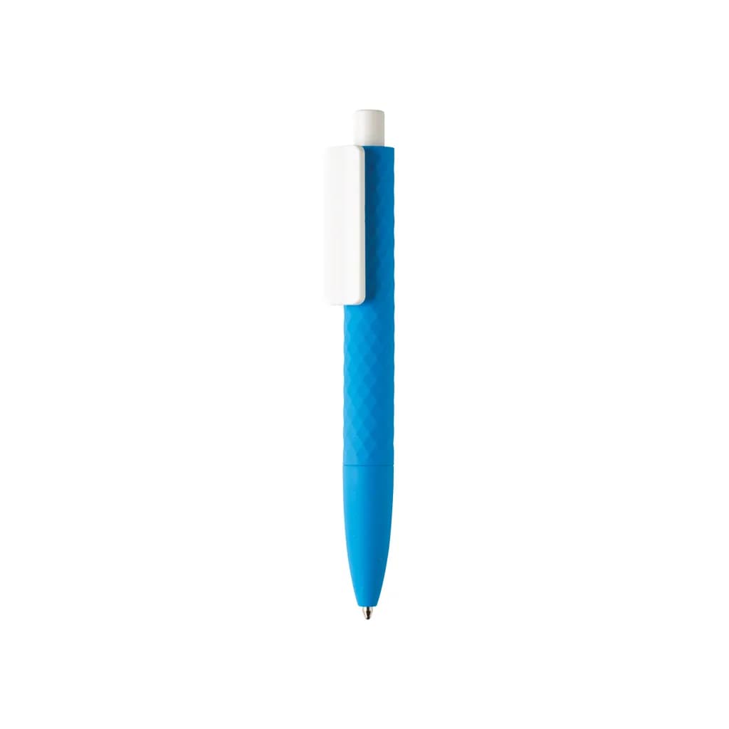 X3-Stift mit Smooth-Touch aus RCS recyceltem ABS - blau
