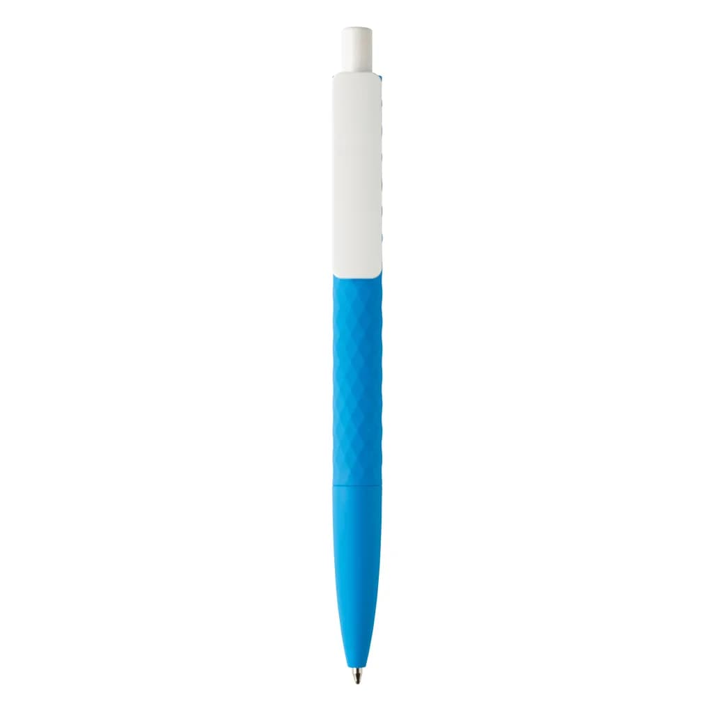 X3-Stift mit Smooth-Touch aus RCS recyceltem ABS - blau