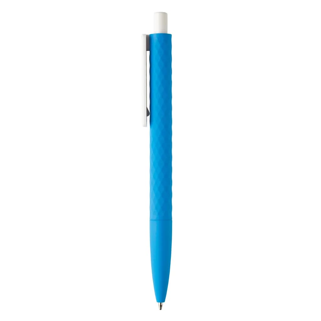 X3-Stift mit Smooth-Touch aus RCS recyceltem ABS - blau