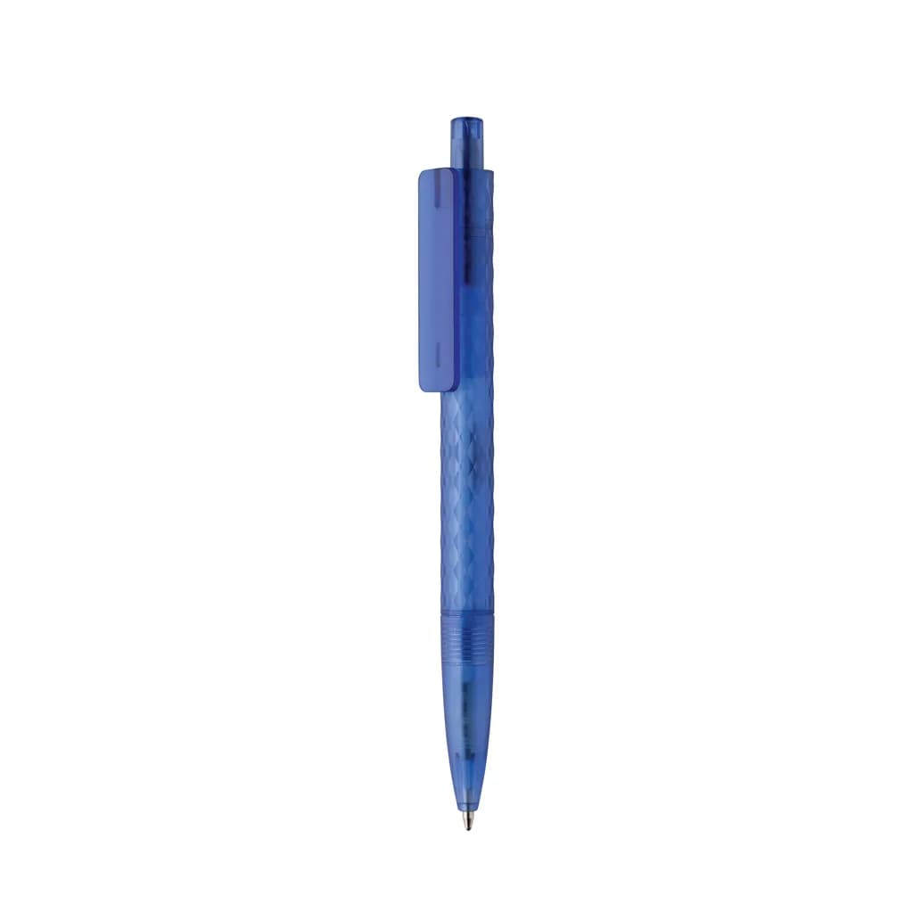 X3 Frosted-Pen aus GRS recyceltem PC - blau