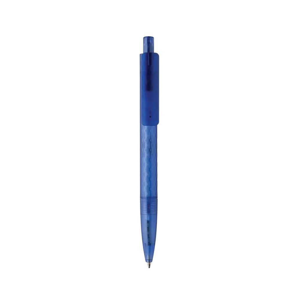 X3 Frosted-Pen aus GRS recyceltem PC - blau