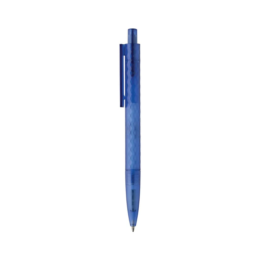 X3 Frosted-Pen aus GRS recyceltem PC - blau