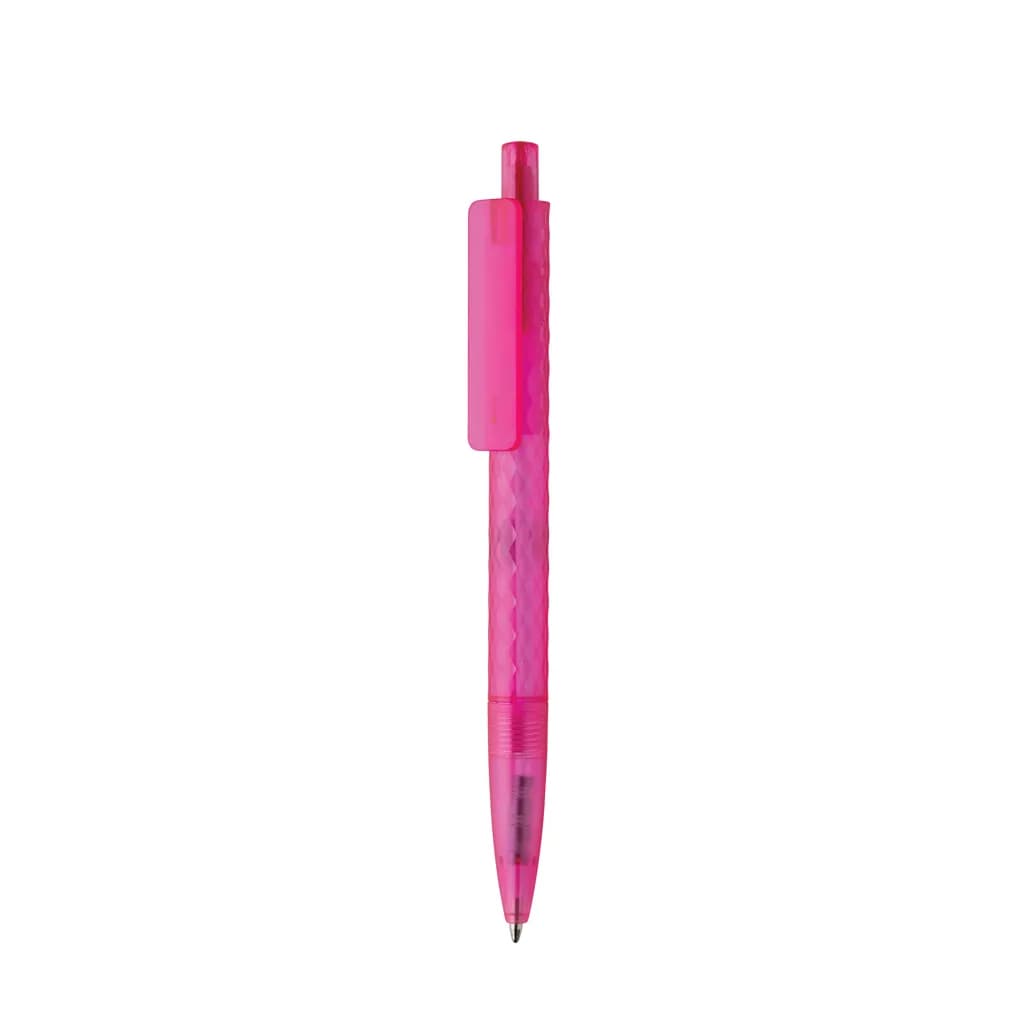 X3 Frosted-Pen aus GRS recyceltem PC - rosa