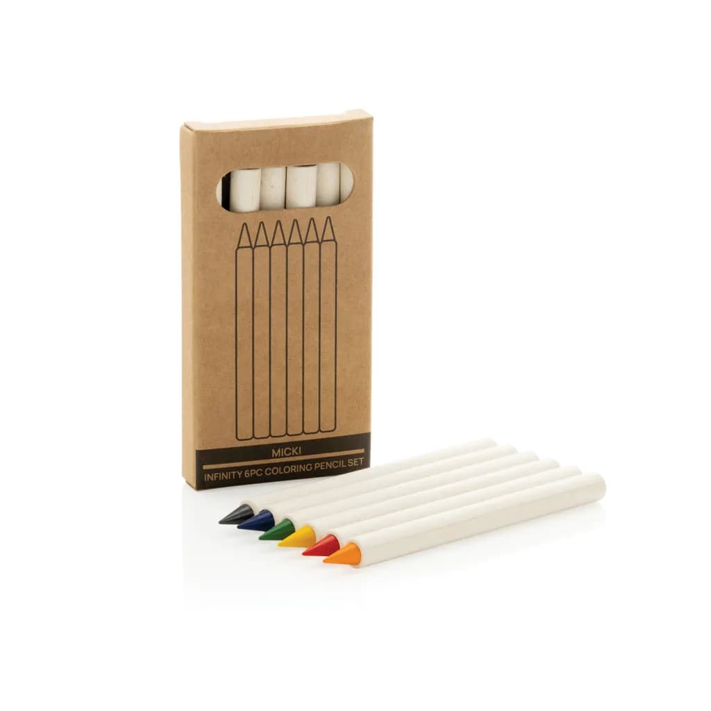 Micki GRS Infinity 6-teiliges Buntstift-Set - weiß