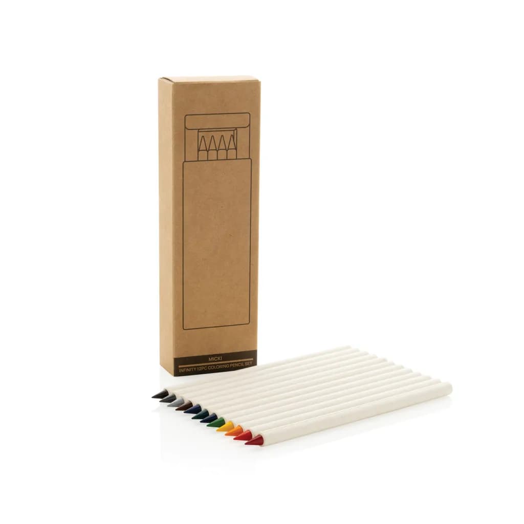 Micki GRS 12-tlg. Infinity-Buntstifteset - weiß
