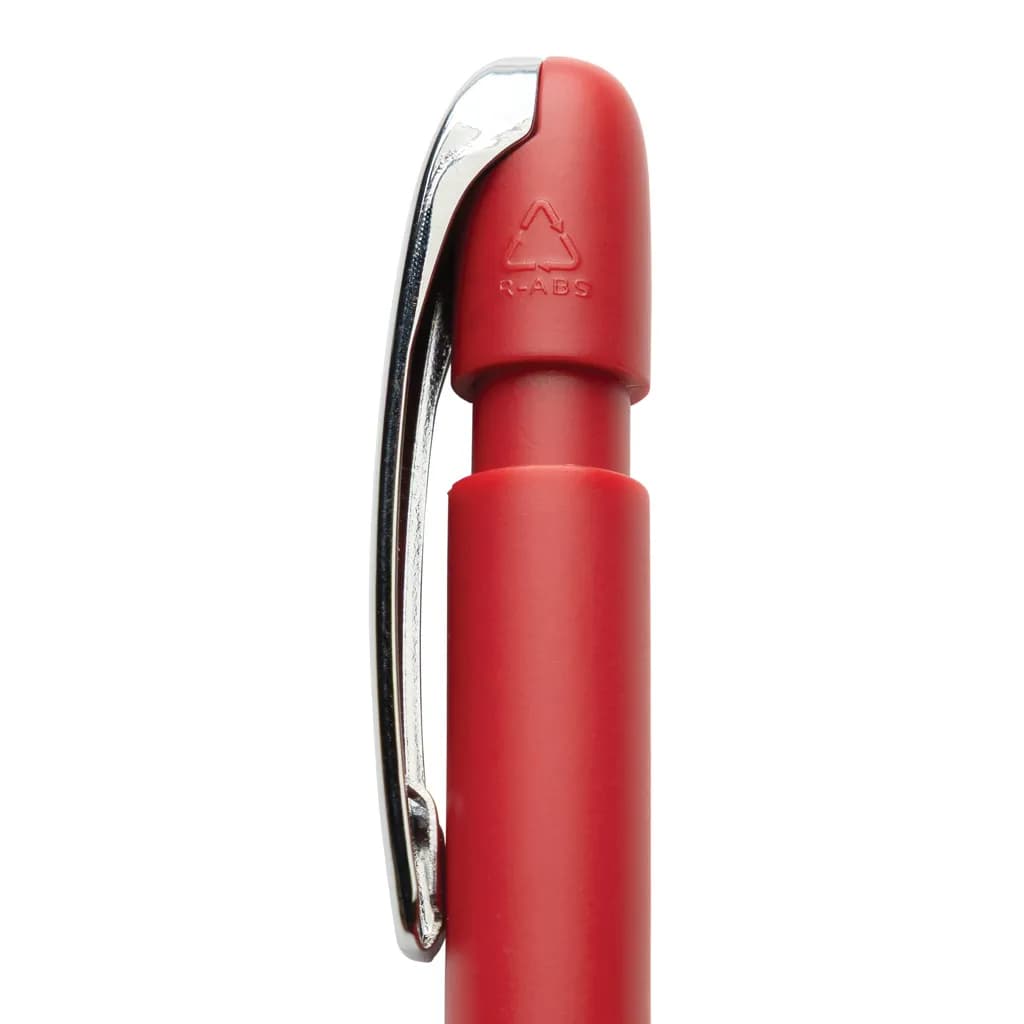 Glide GRS-zertifizierter rABS Stift mit Metallclip - rot