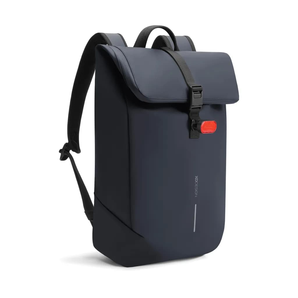 Urban wasserabweisender Flap-Top Rucksack - navy blau
